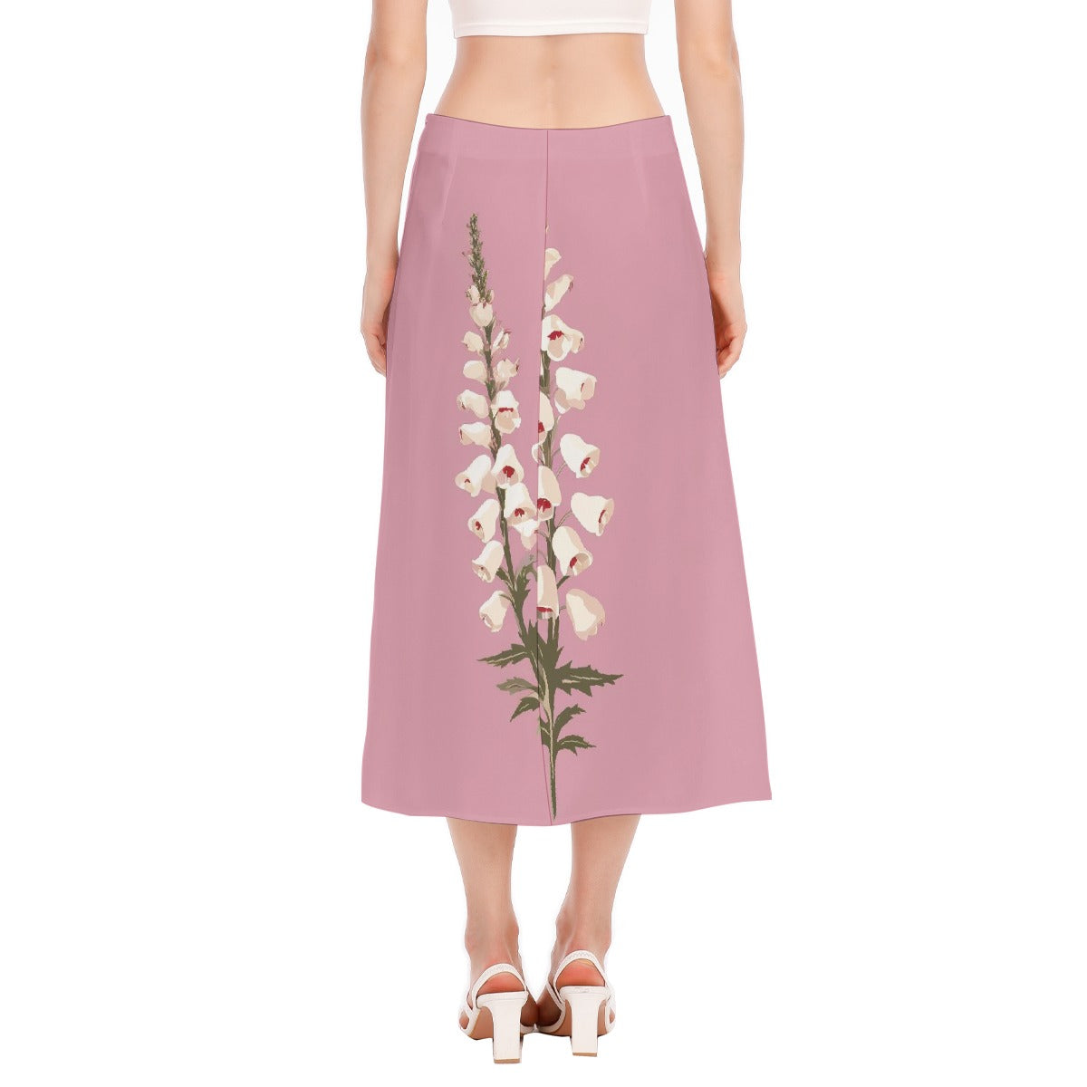 All-Over Print Women's High Slit Long Skirt