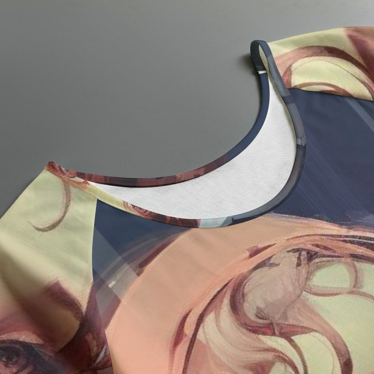 All-Over Print Women's Round Neck T-shirt With Raglan Sleeve