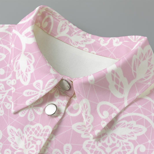 All-Over Print Women's Cropped Jacket | 245GSM Cotton