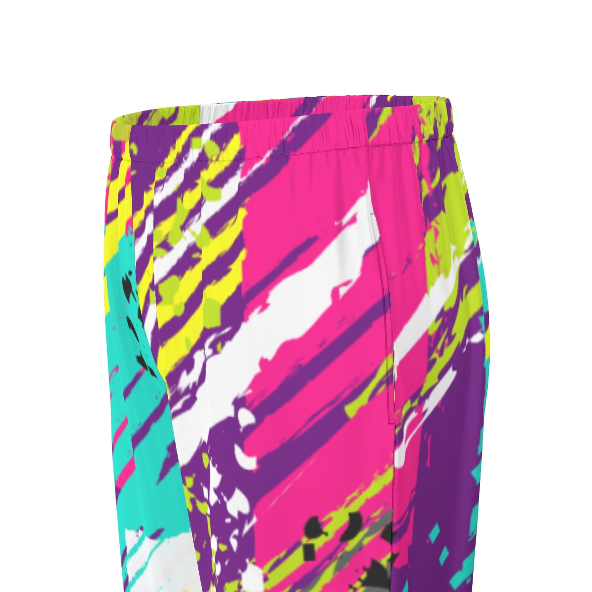 All-Over Print Women's Long Sleeve Pajama Set With Black Contrast Piping