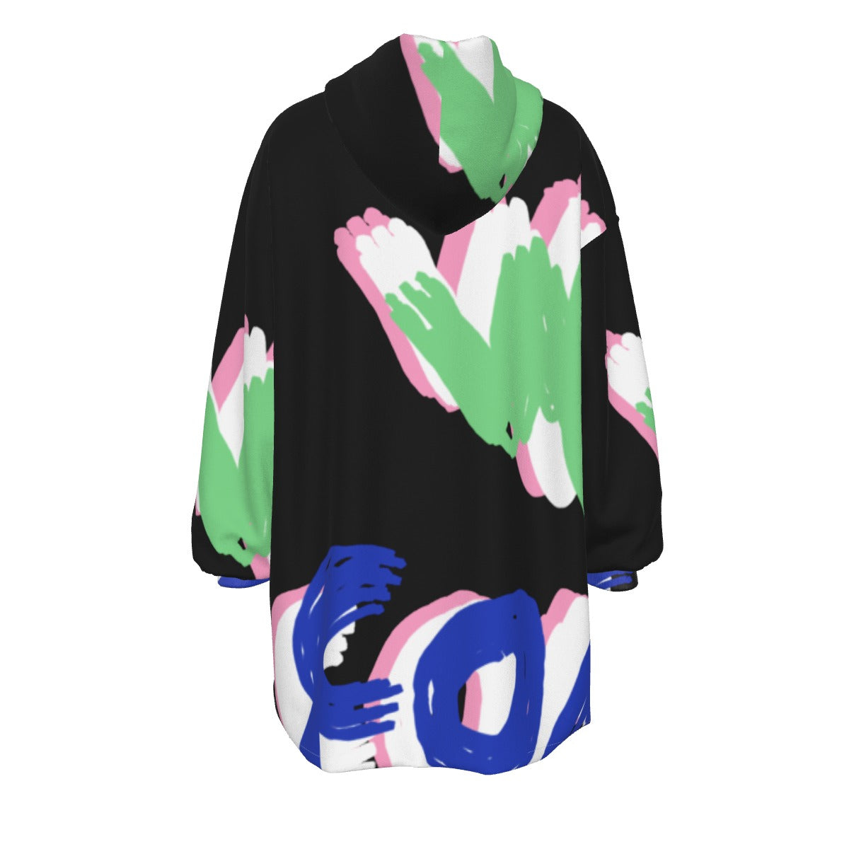 All-Over Print Women's Sherpa Fleece Hoodie Blanket