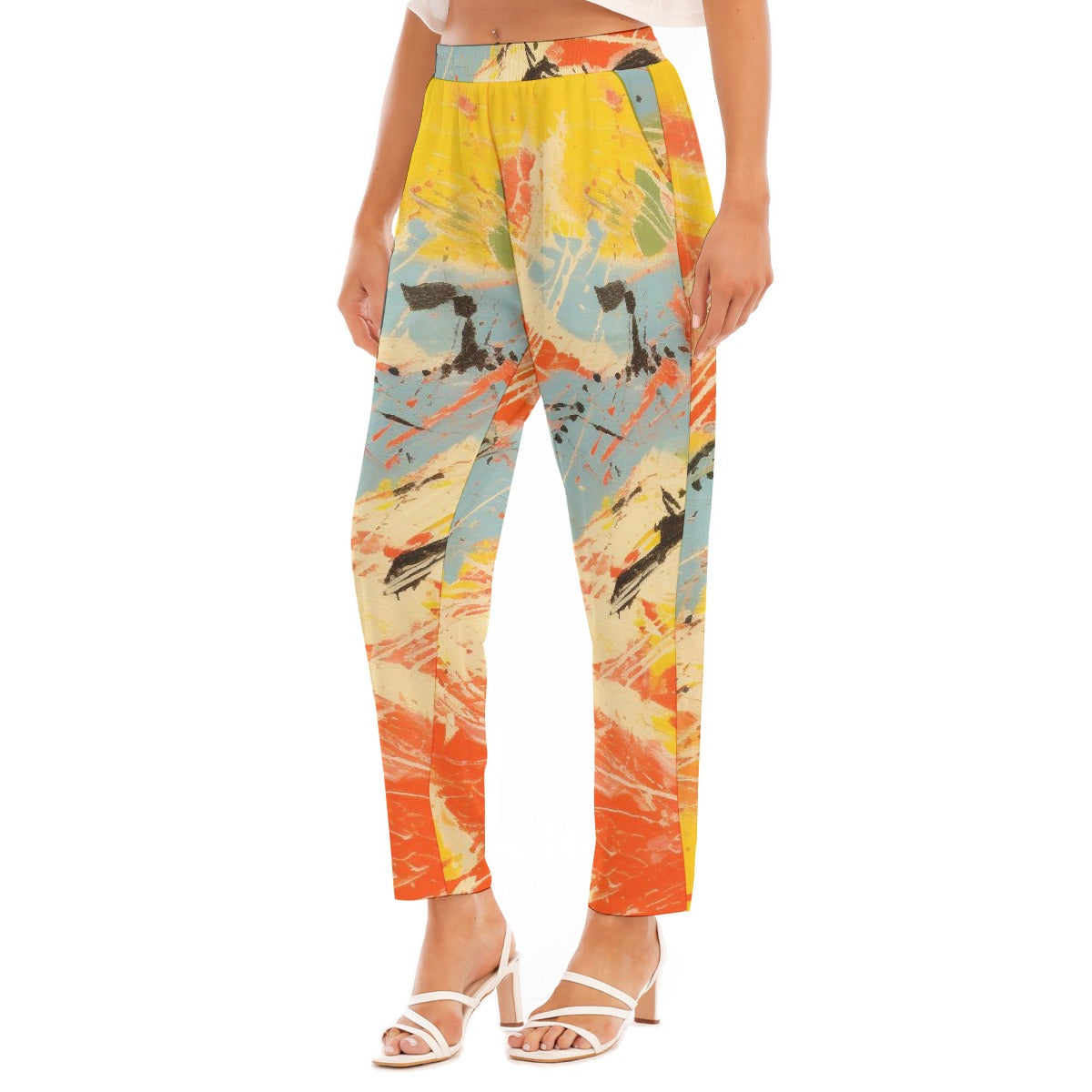 All-Over Print Women's Loose Straight-leg Pants
