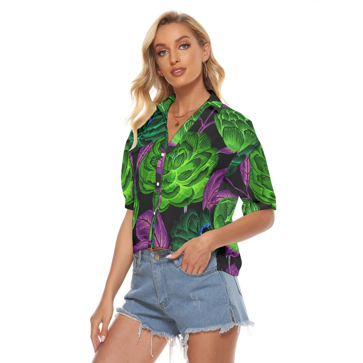 All-Over Print Women's V-neck Shirts