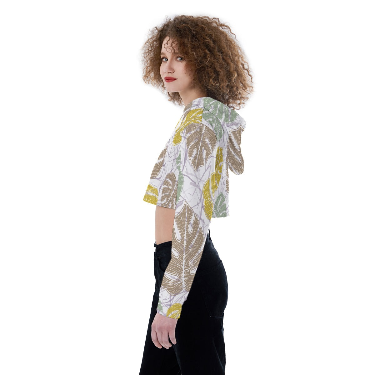 All-Over Print Women's Crop Top Hoodie