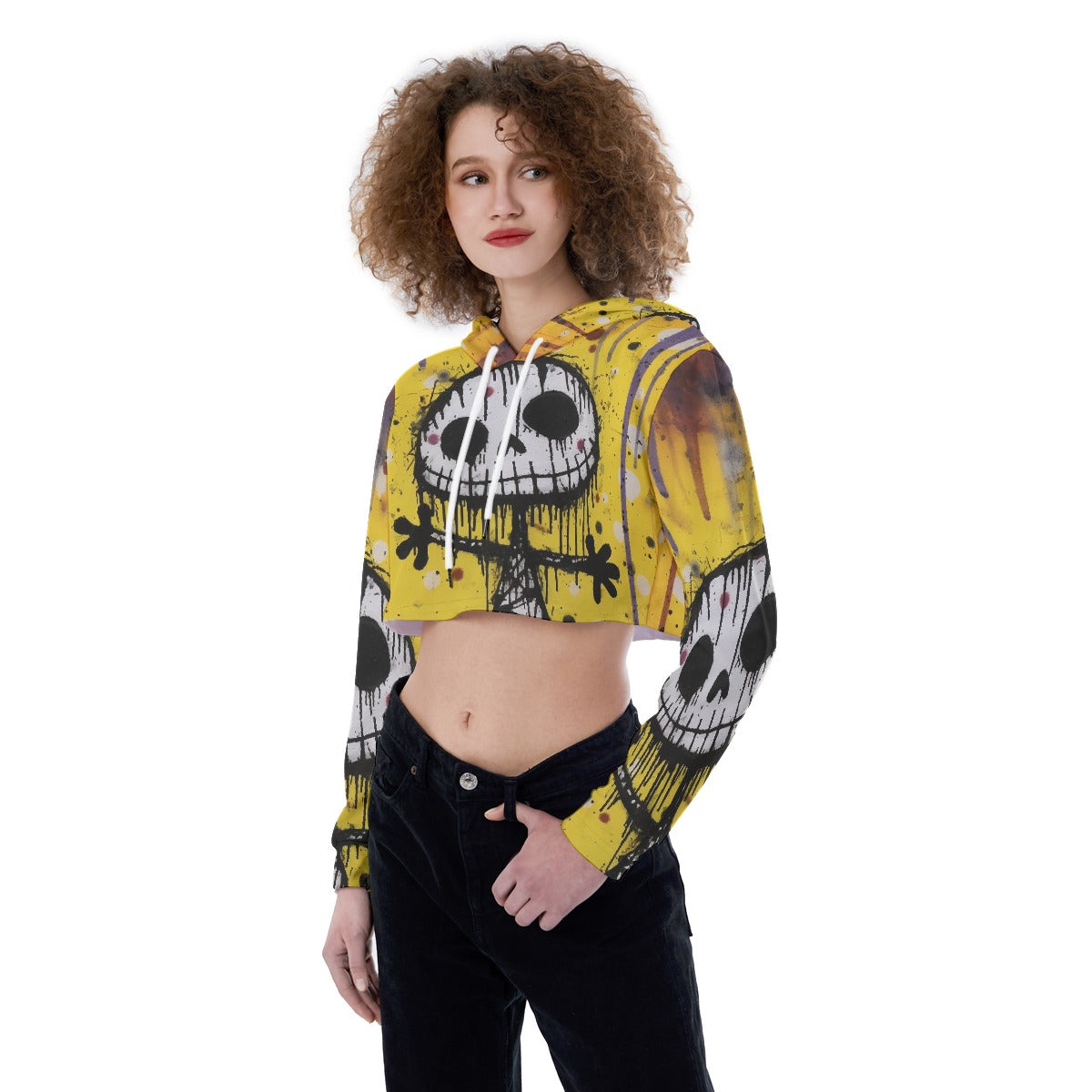 All-Over Print Women's Crop Top Hoodie