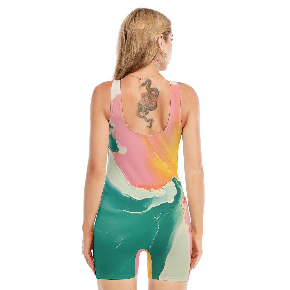 All-Over Print Women's Sleeveless One-piece Swimsuit