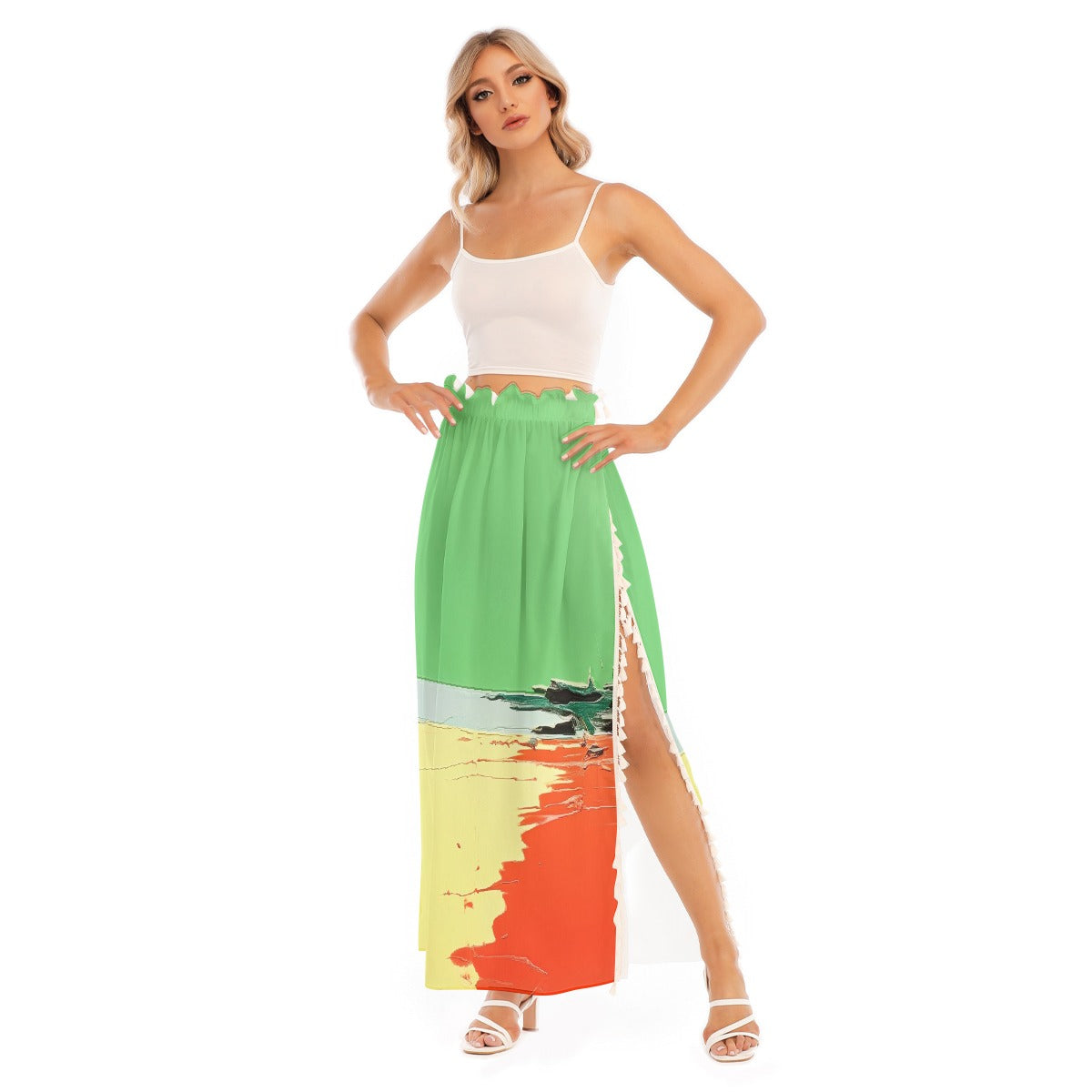 All-Over Print Women's Side Split Skirt