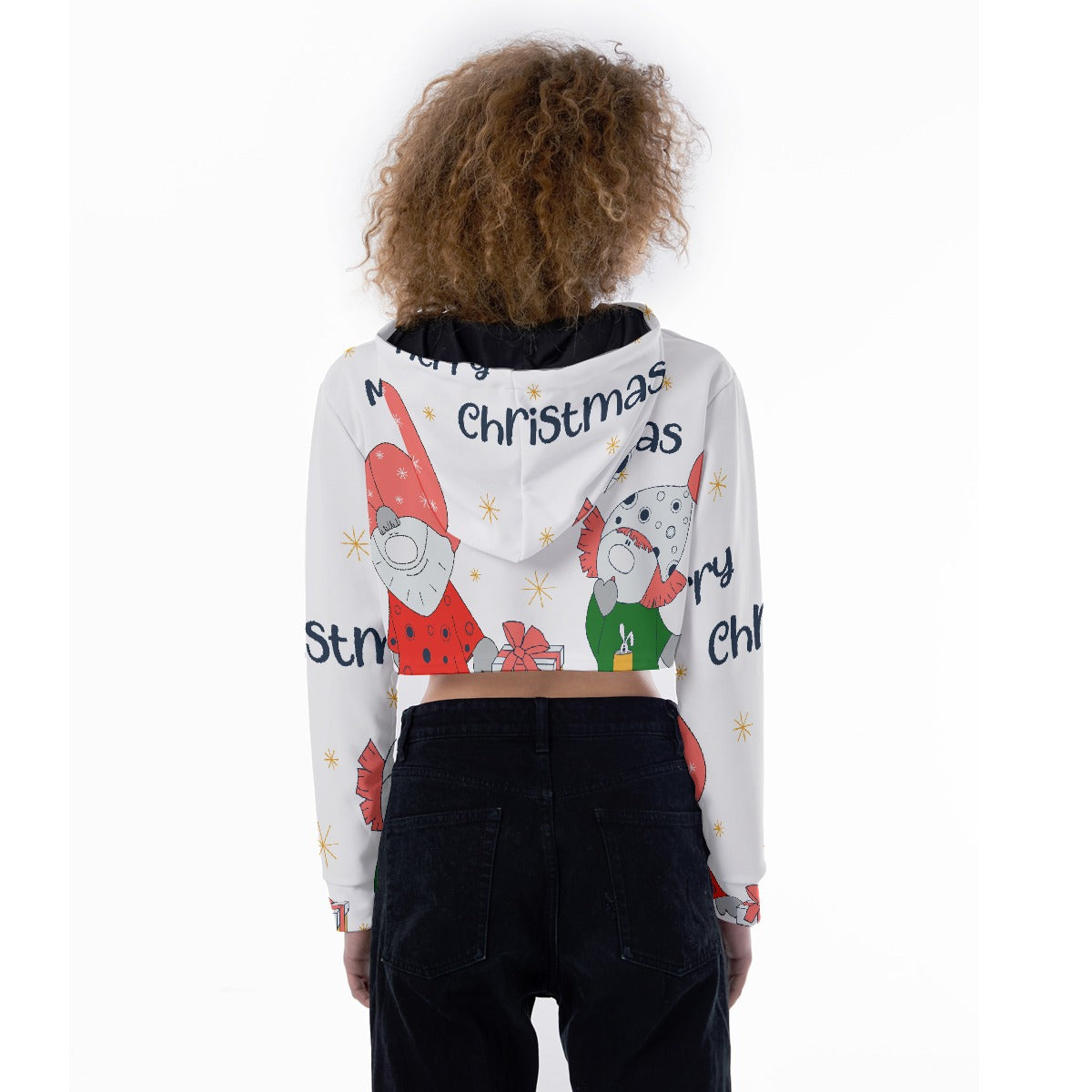 All-Over Print Women's Crop Top Hoodie