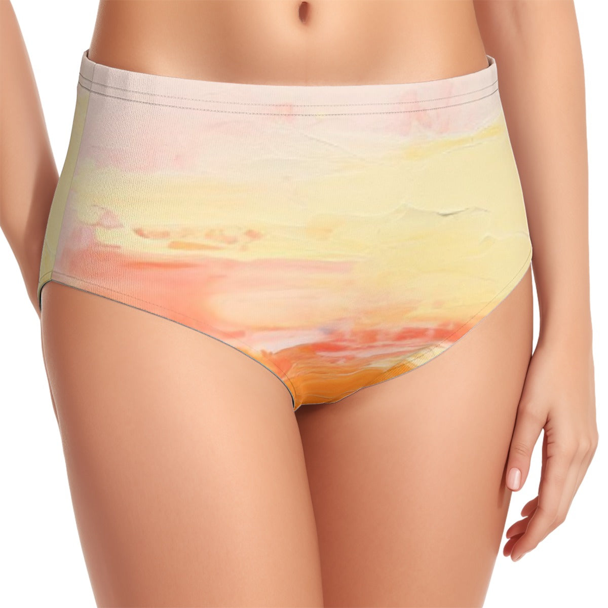 All-Over Print Women's Swimsuit Set With Halter