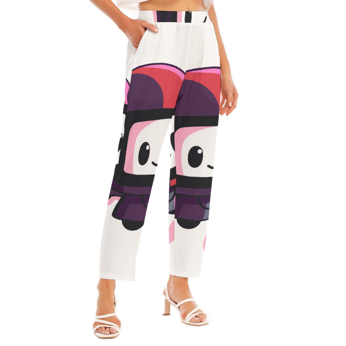 All-Over Print Women's Loose Straight-leg Pants