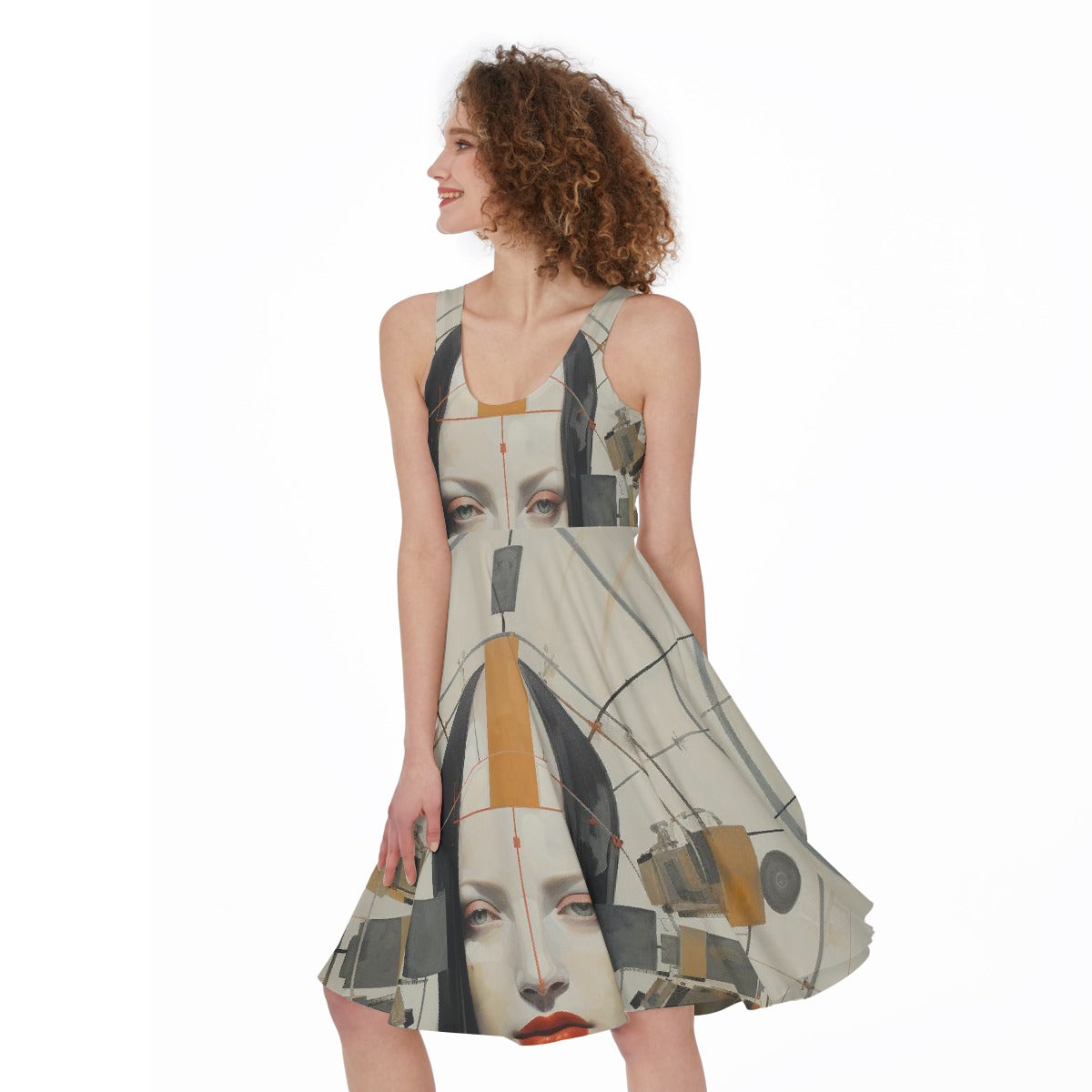 All-Over Print Women's Sleeveless Dress