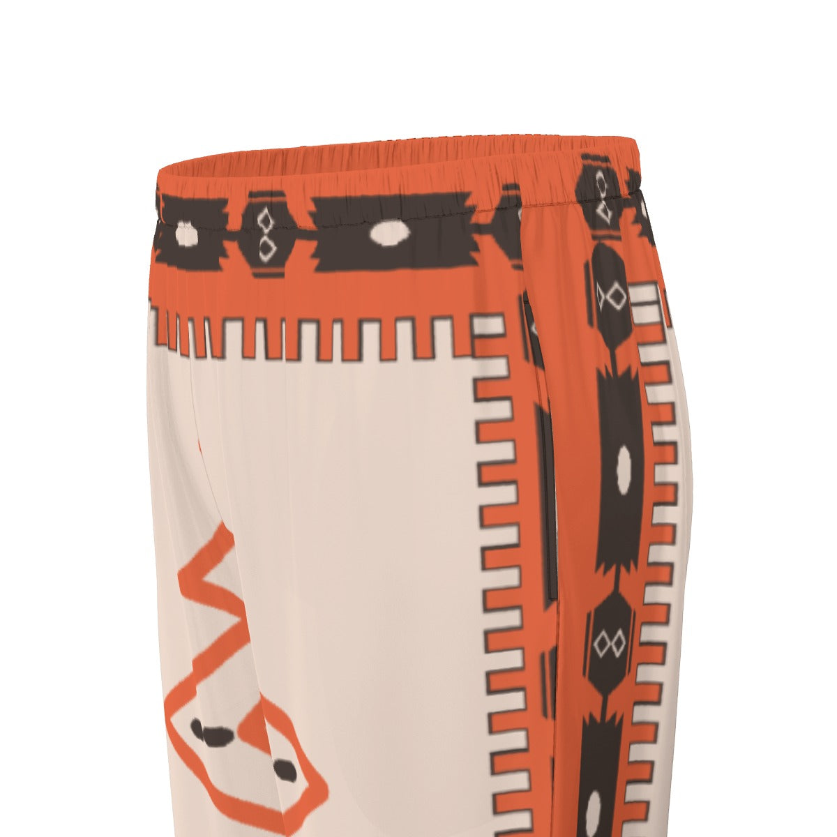 All-Over Print Women's Long Sleeve Pajama Set With Black Contrast Piping