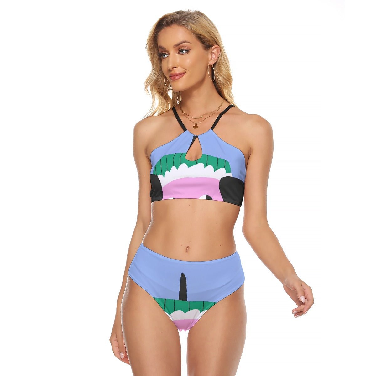 All-Over Print Women's Cami Keyhole One-piece Swimsuit