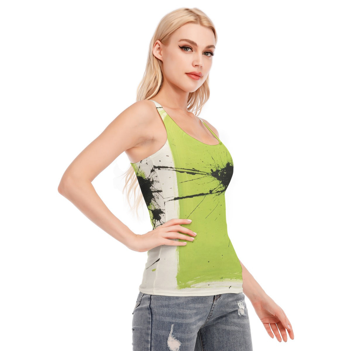 All-Over Print Women's Racer Vest | 190GSM Cotton