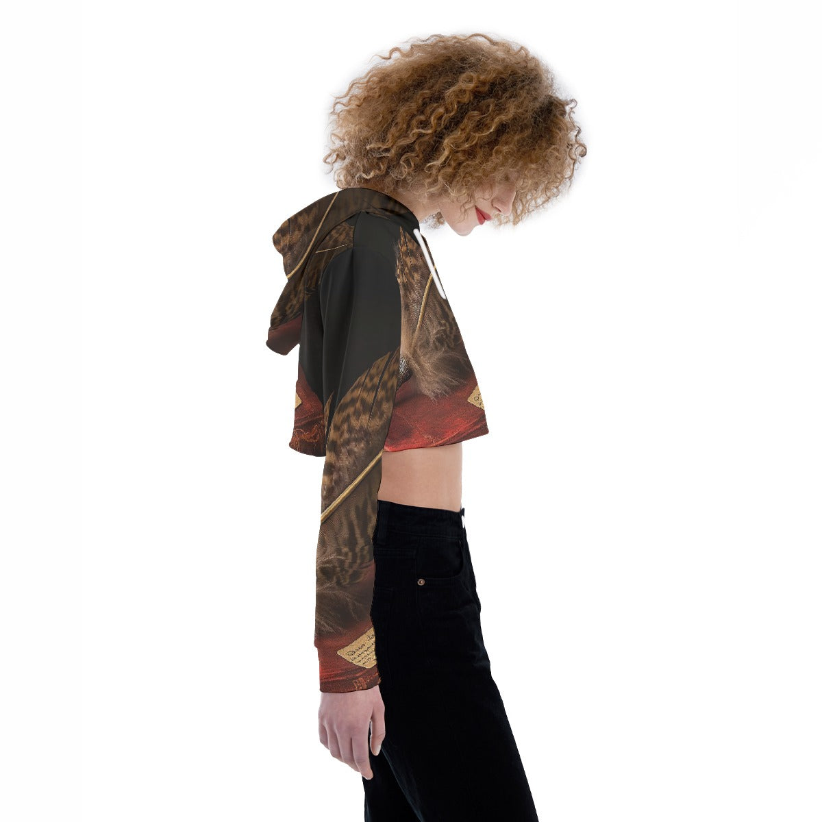 All-Over Print Women's Crop Top Hoodie