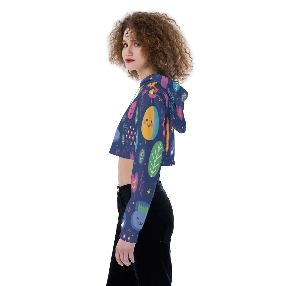 All-Over Print Women's Crop Top Hoodie