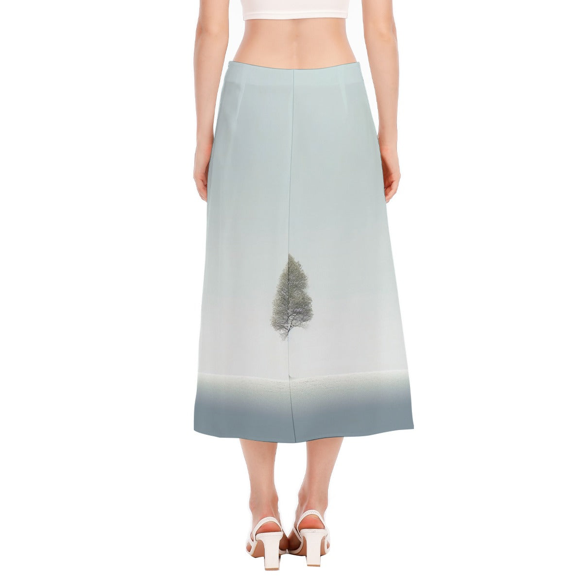 All-Over Print Women's High Slit Long Skirt
