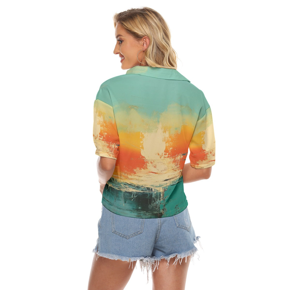 All-Over Print Women's V-neck Shirts