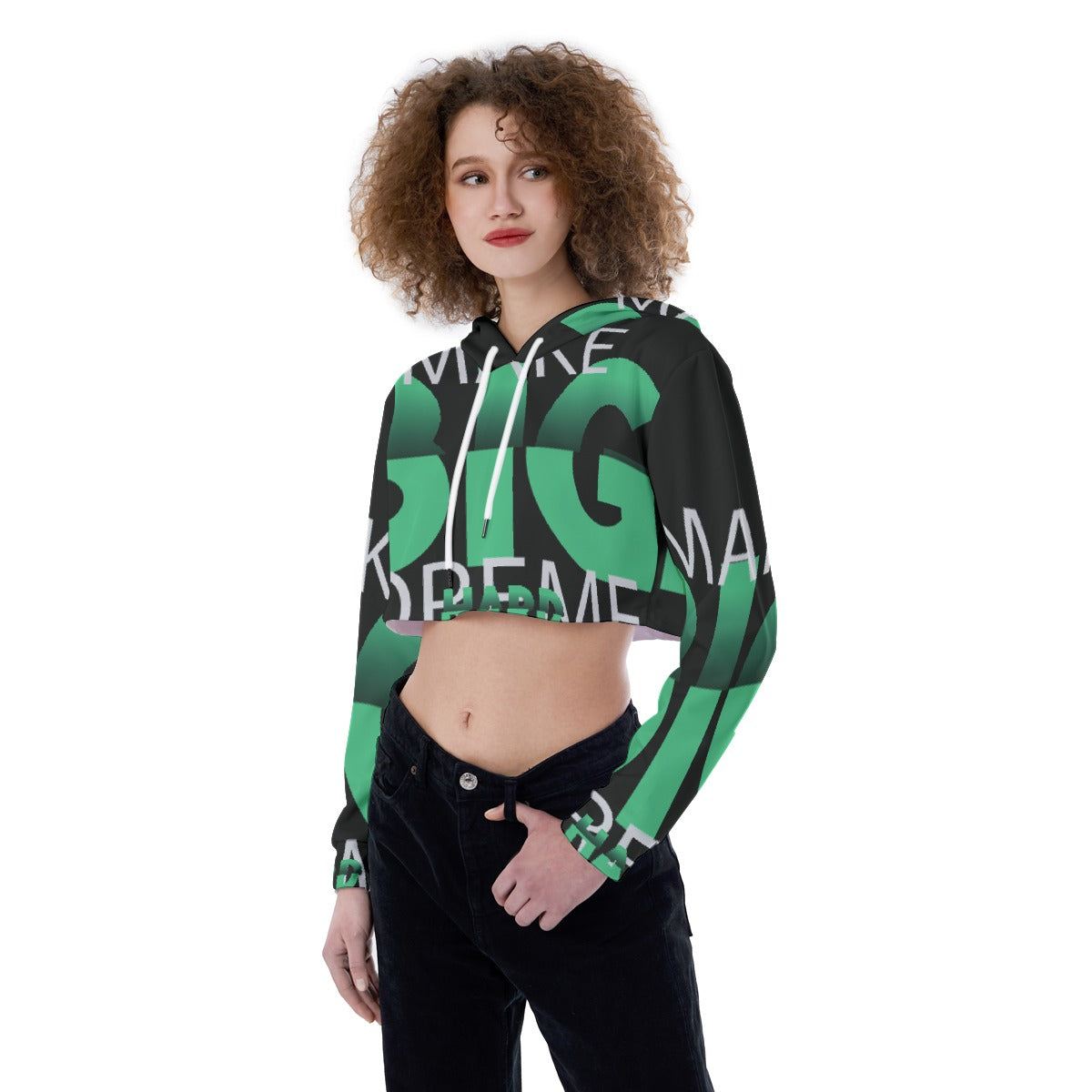 All-Over Print Women's Crop Top Hoodie