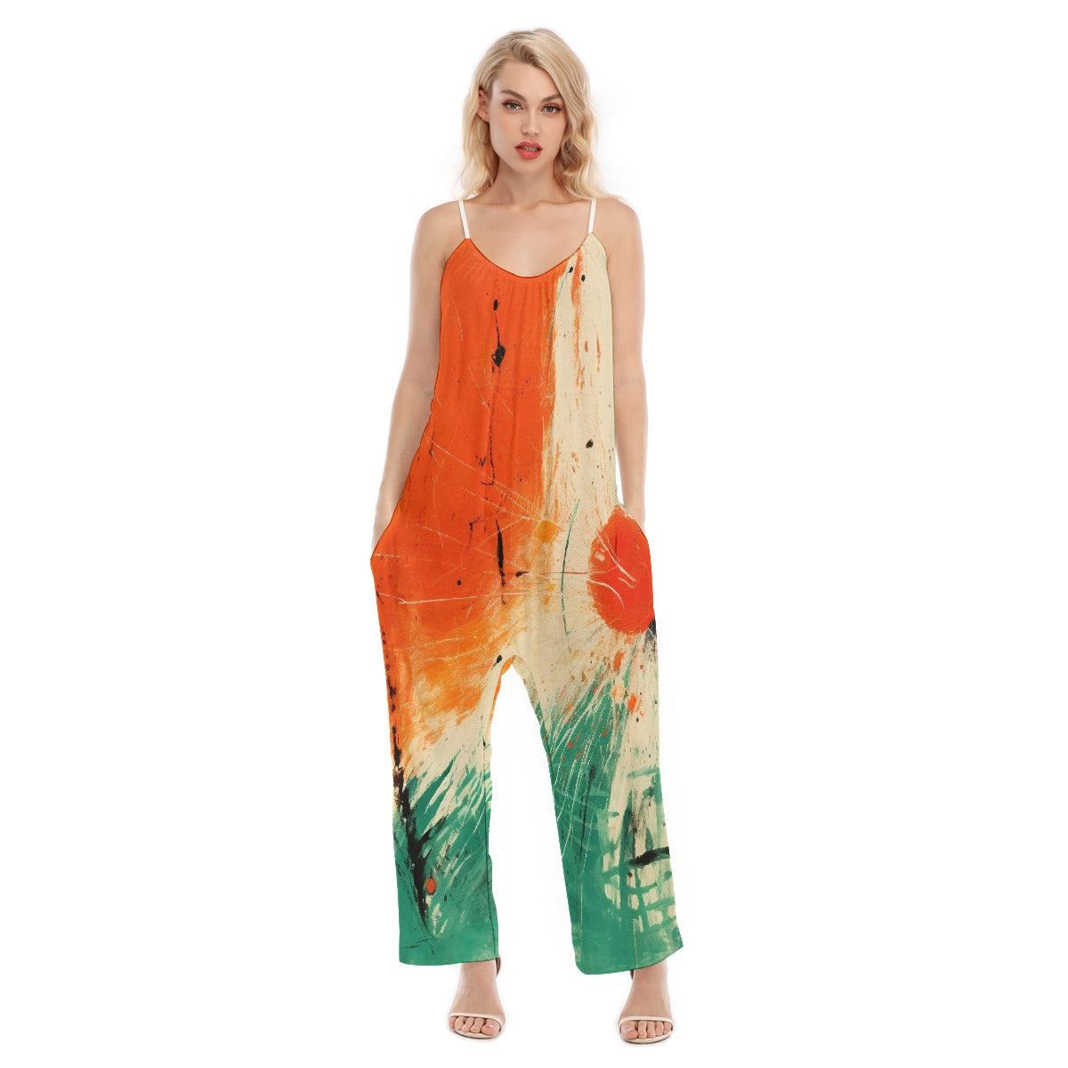All-Over Print Women's Loose Cami Jumpsuit