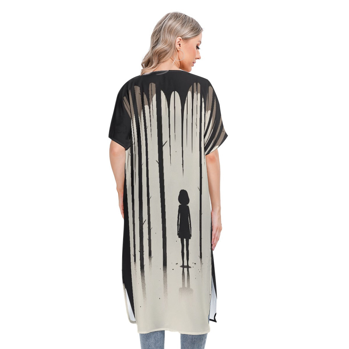 All-Over Print Women's Short Sleeve Cardigan