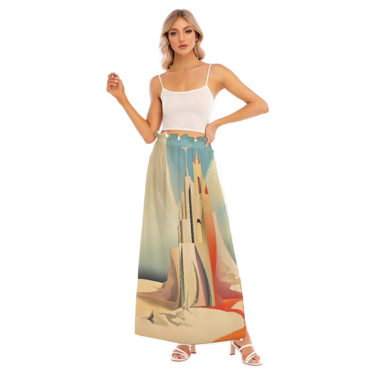 All-Over Print Women's Side Split Skirt