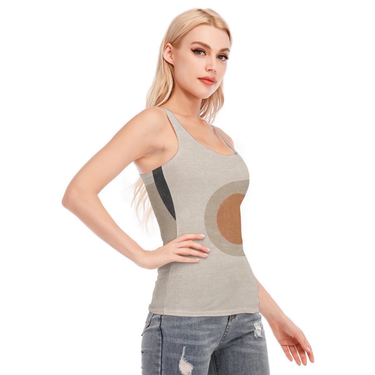 All-Over Print Women's Racer Vest | 190GSM Cotton