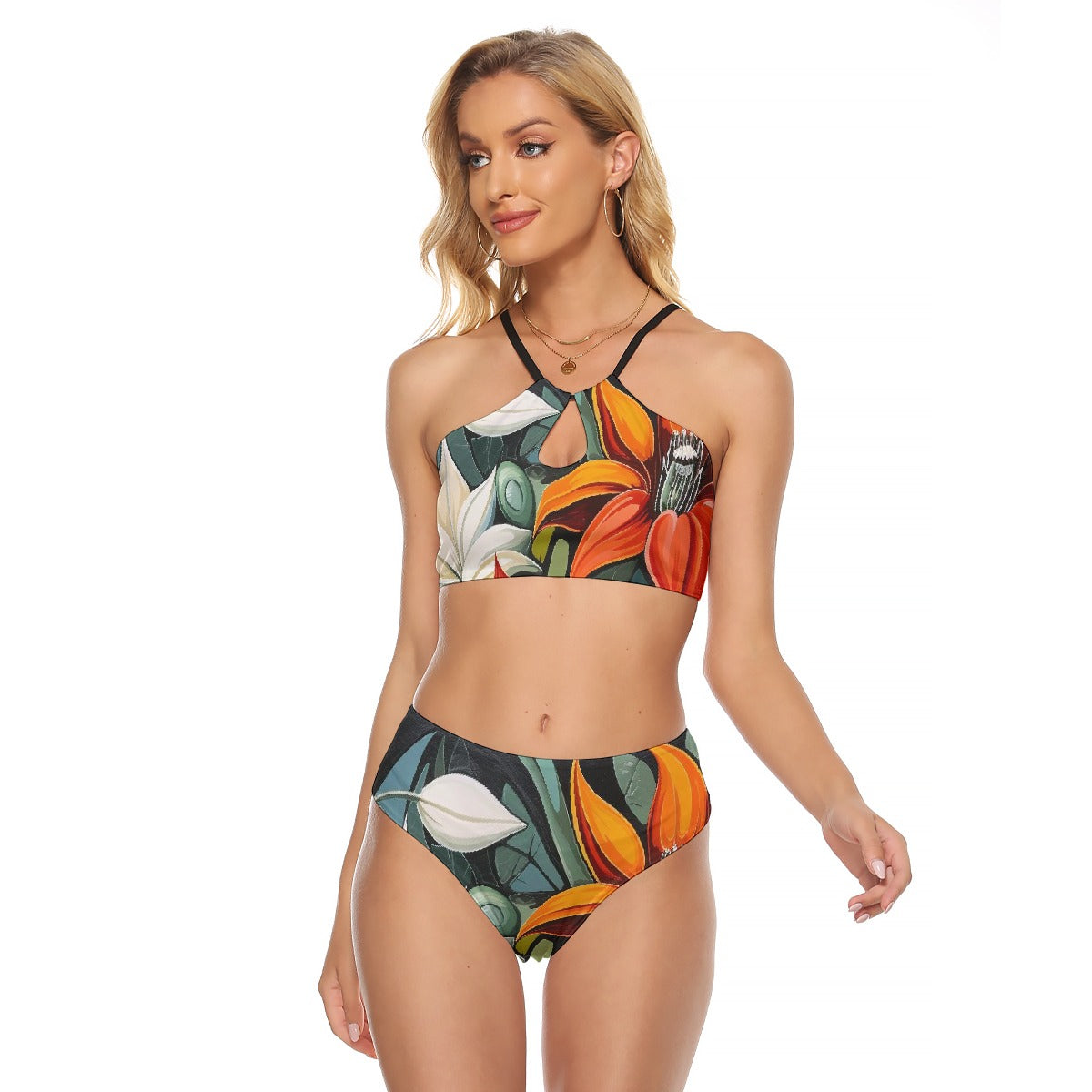 All-Over Print Women's Cami Keyhole One-piece Swimsuit
