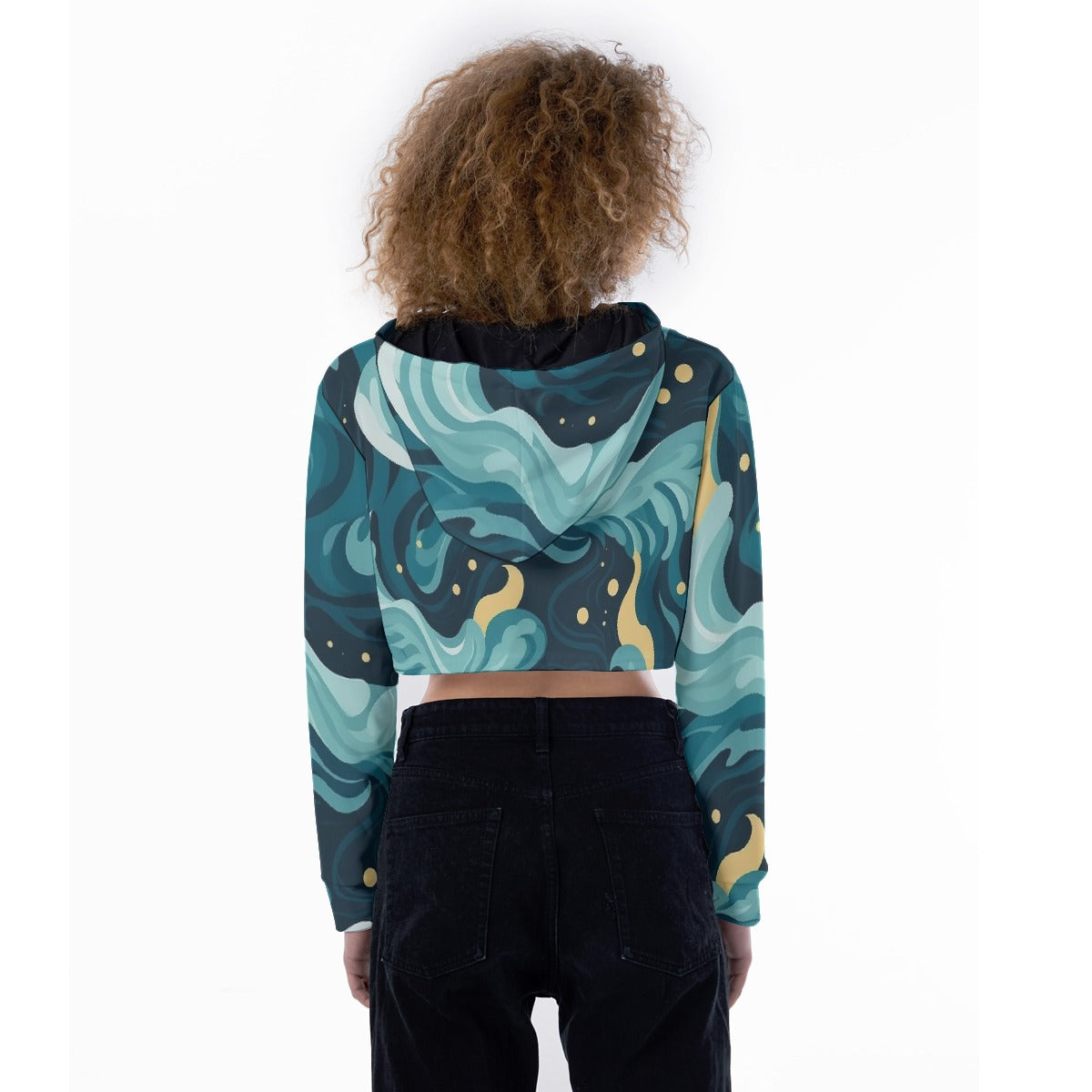 All-Over Print Women's Crop Top Hoodie