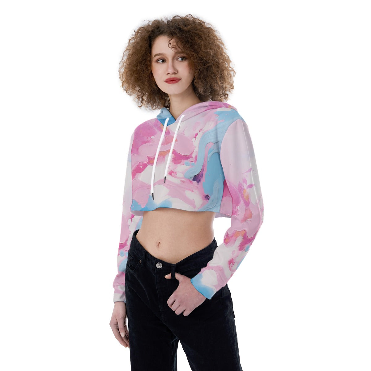 All-Over Print Women's Crop Top Hoodie