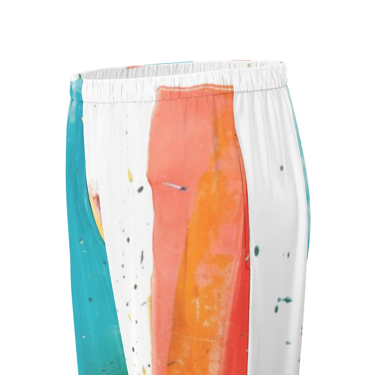 All-Over Print Women's Long Sleeve Pajama Set With Black Contrast Piping