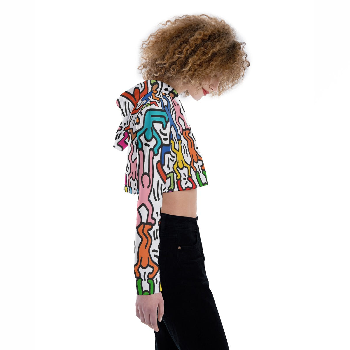 All-Over Print Women's Crop Top Hoodie