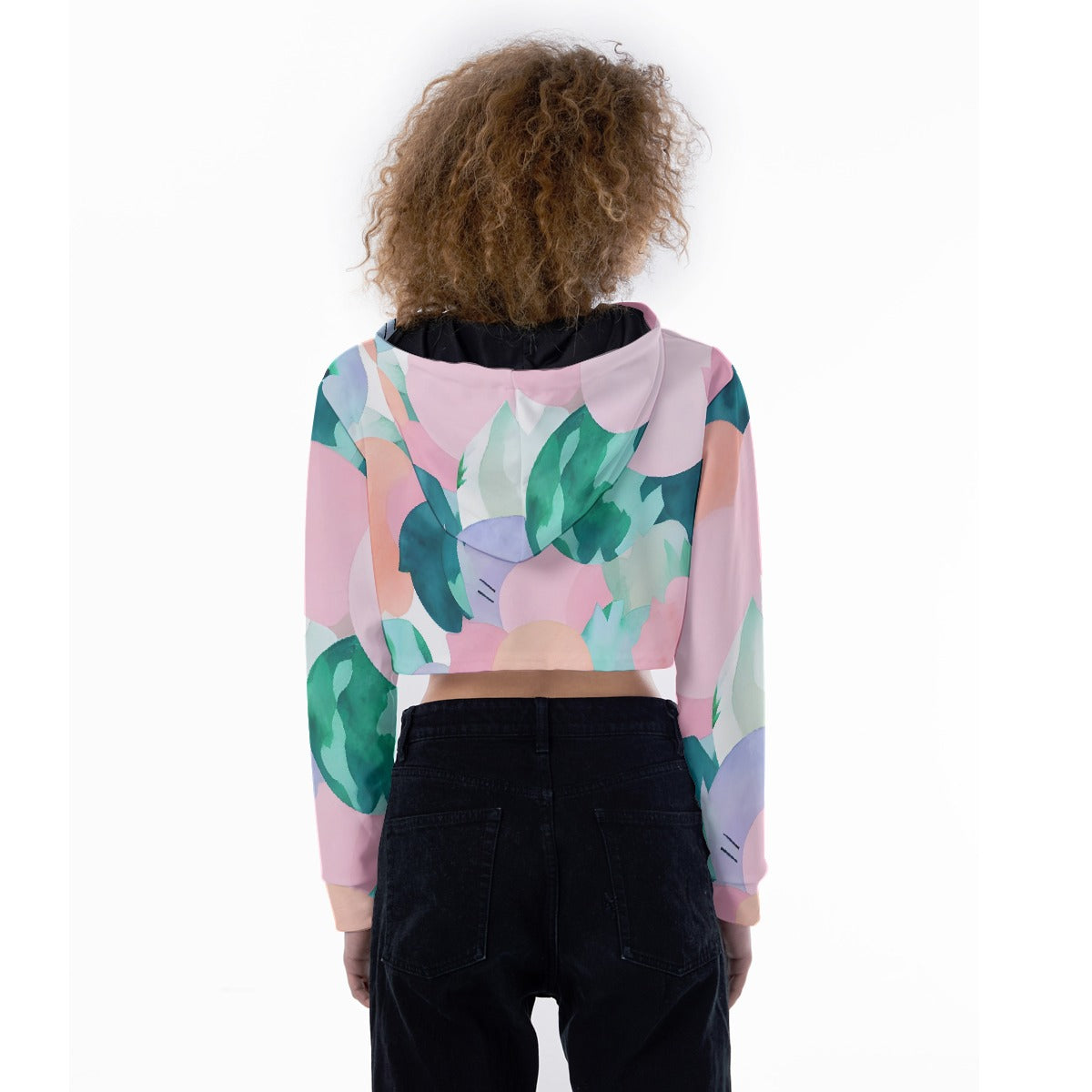 All-Over Print Women's Crop Top Hoodie