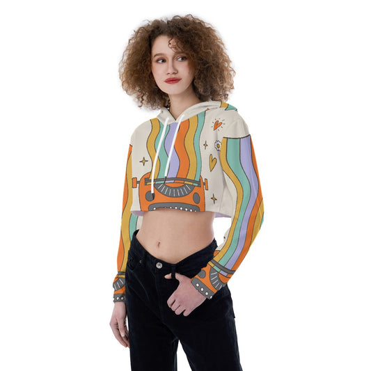 All-Over Print Women's Crop Top Hoodie