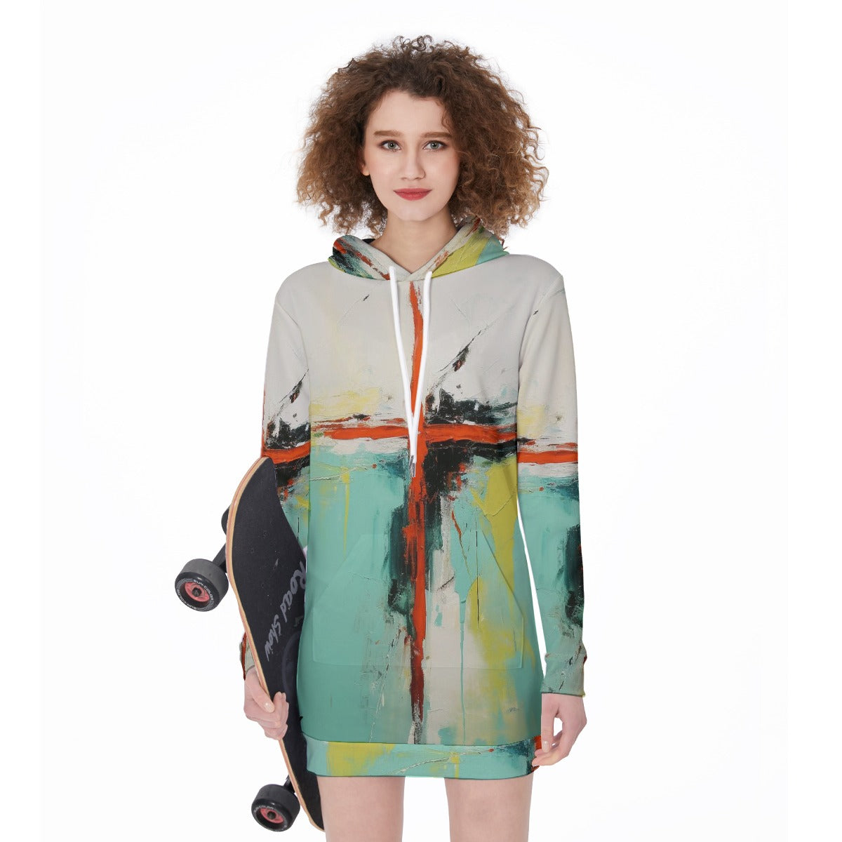 All-Over Print Women's Long Hoodie