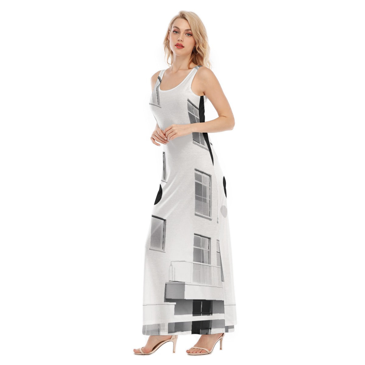 All-Over Print Women's Vest Dress | Length To Ankle