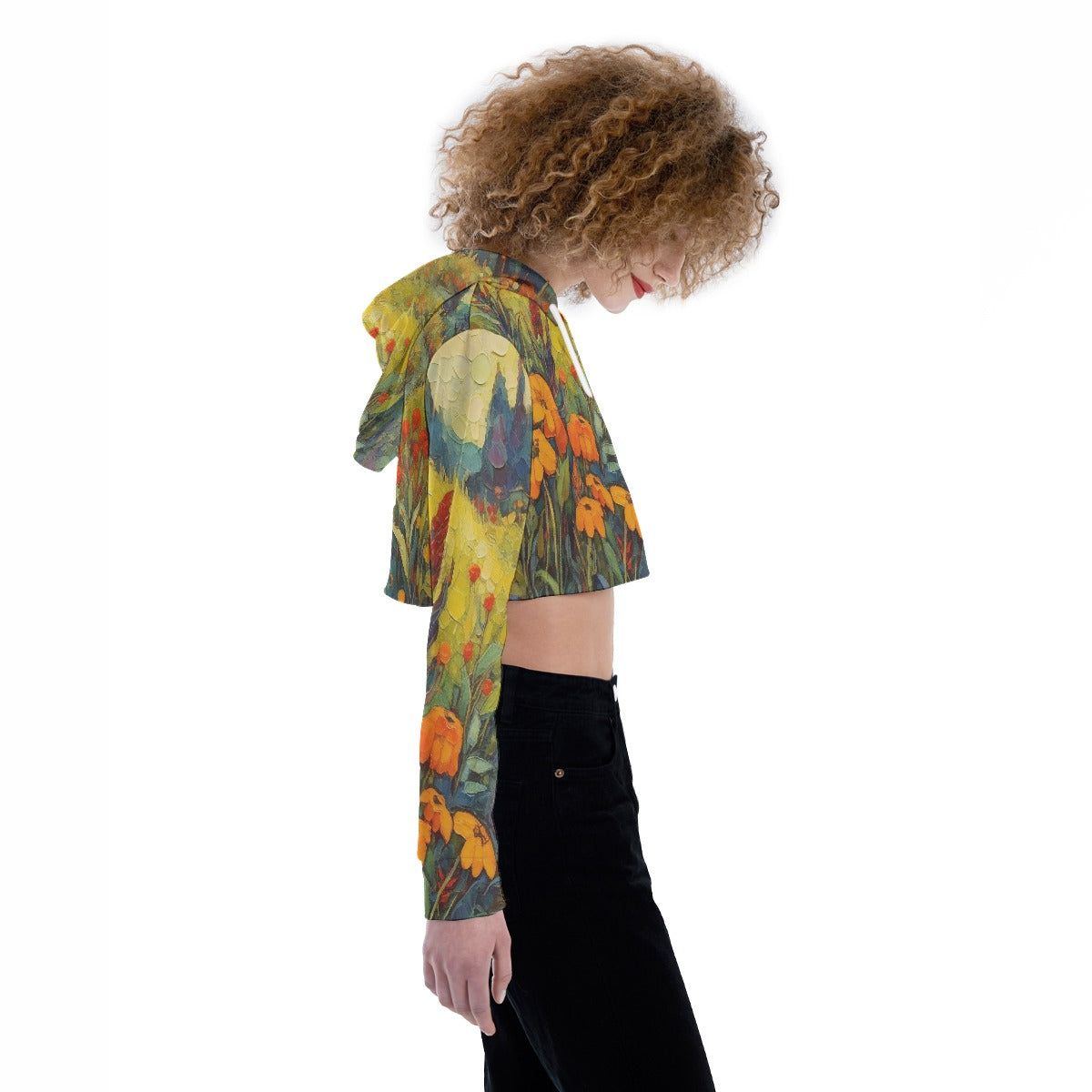 All-Over Print Women's Crop Top Hoodie