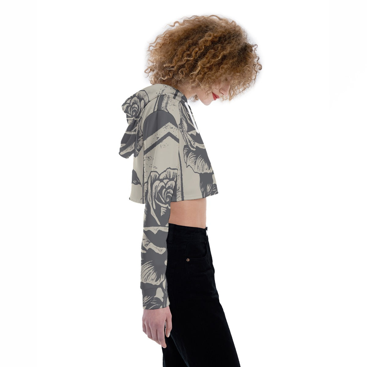 All-Over Print Women's Crop Top Hoodie