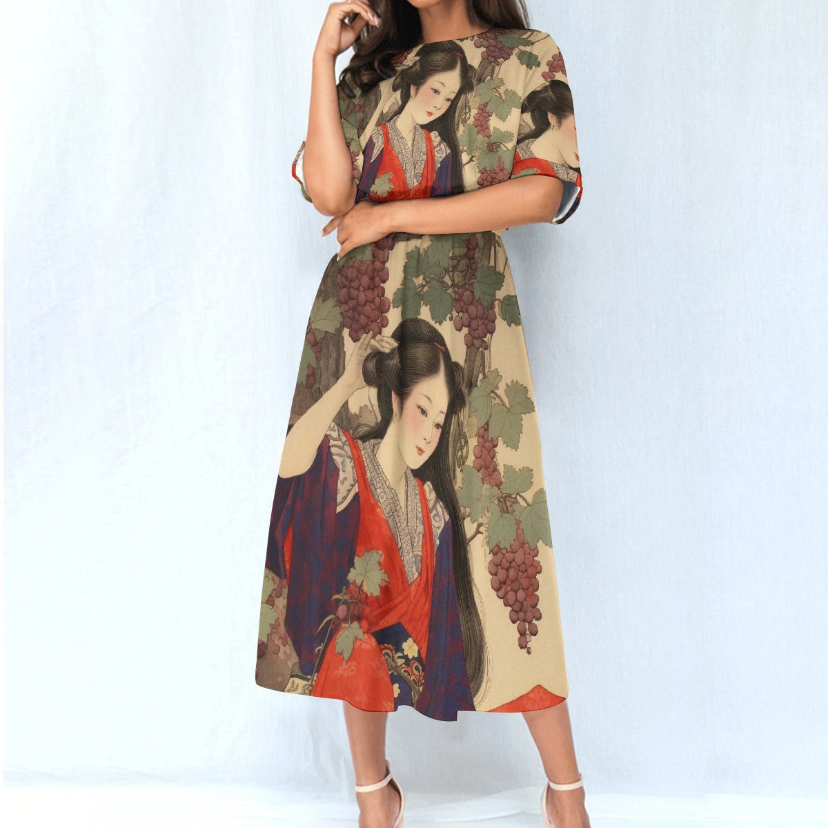 All-Over Print Women's Elastic Waist Dress