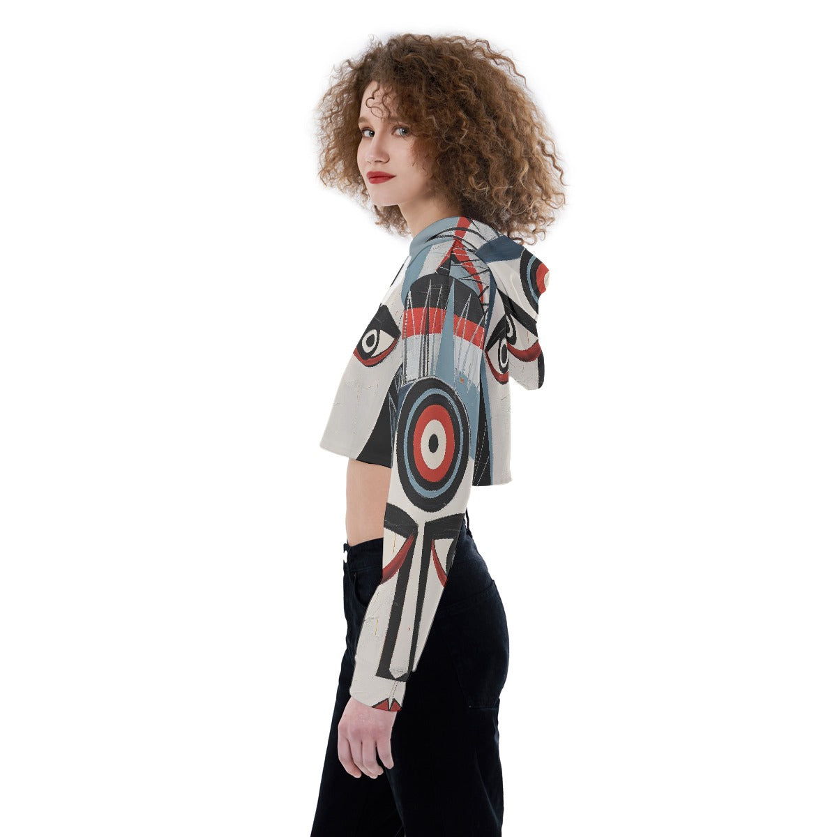 All-Over Print Women's Crop Top Hoodie