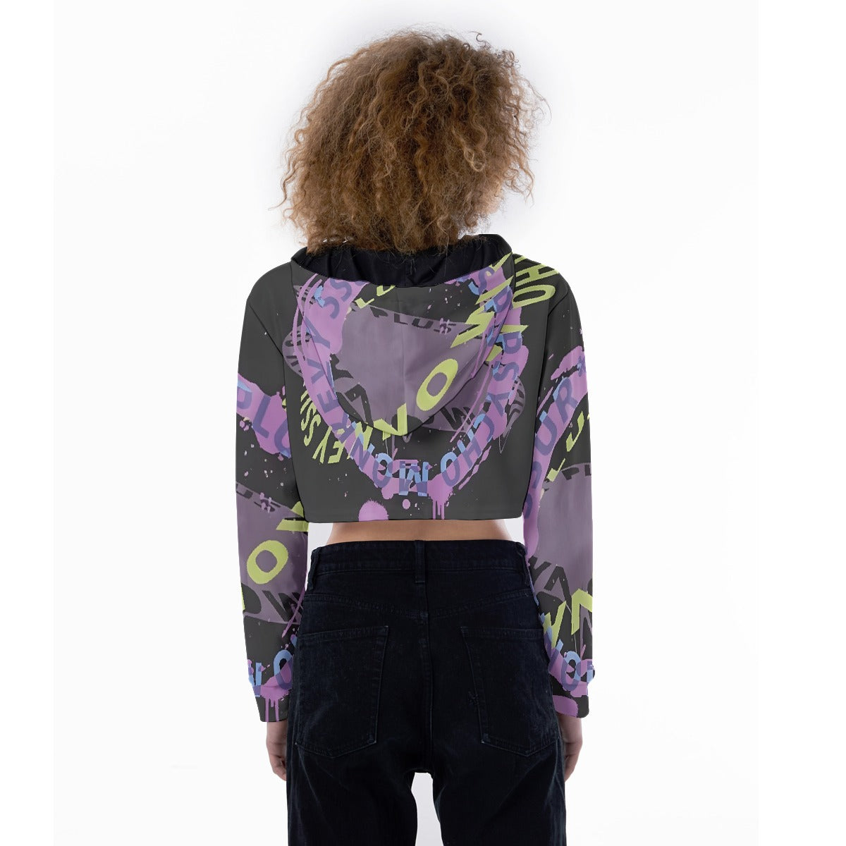 All-Over Print Women's Crop Top Hoodie