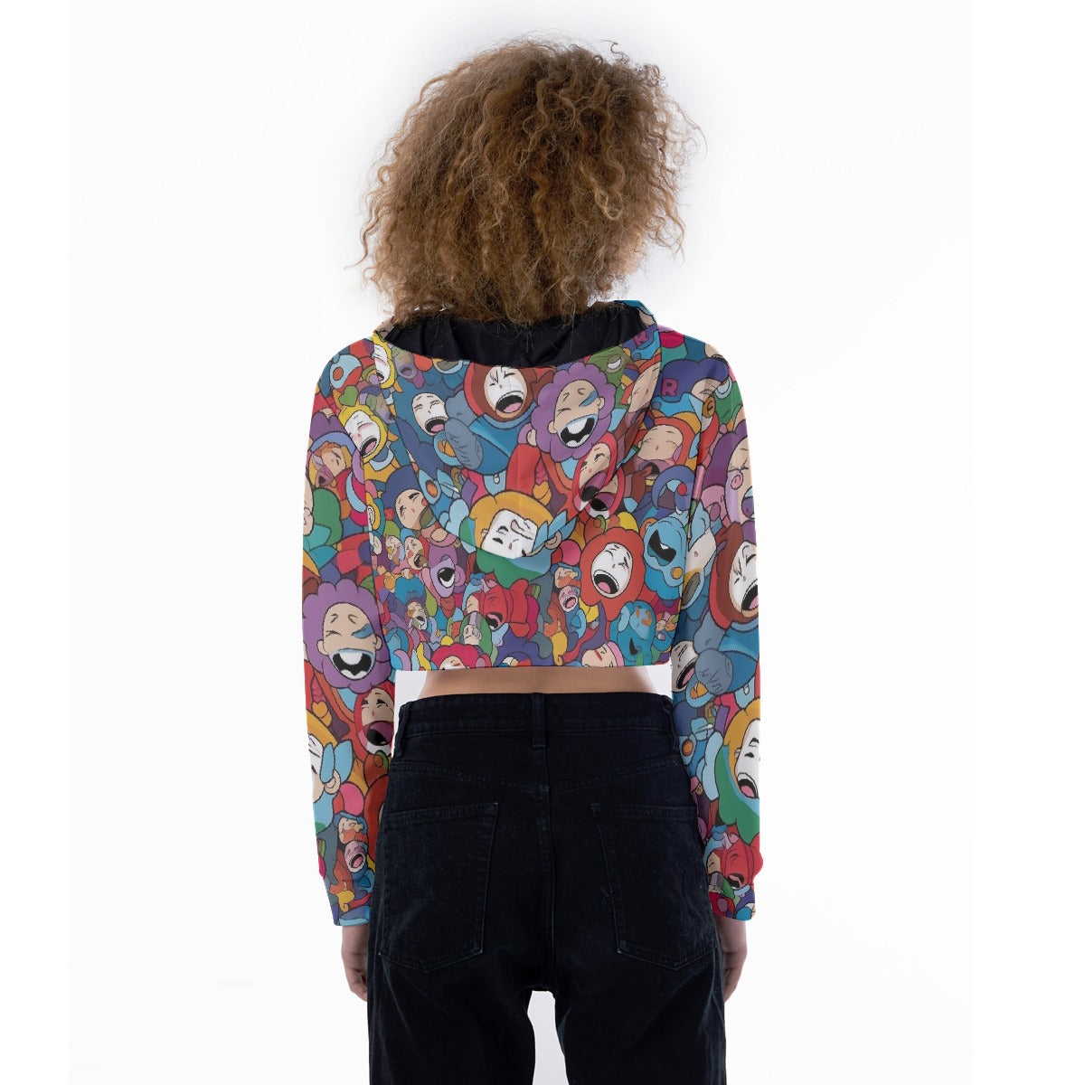 All-Over Print Women's Crop Top Hoodie
