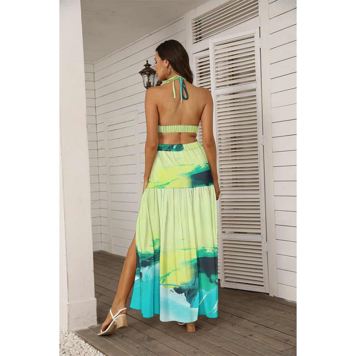 All-Over Print Women's Tie Back Wrap Dress