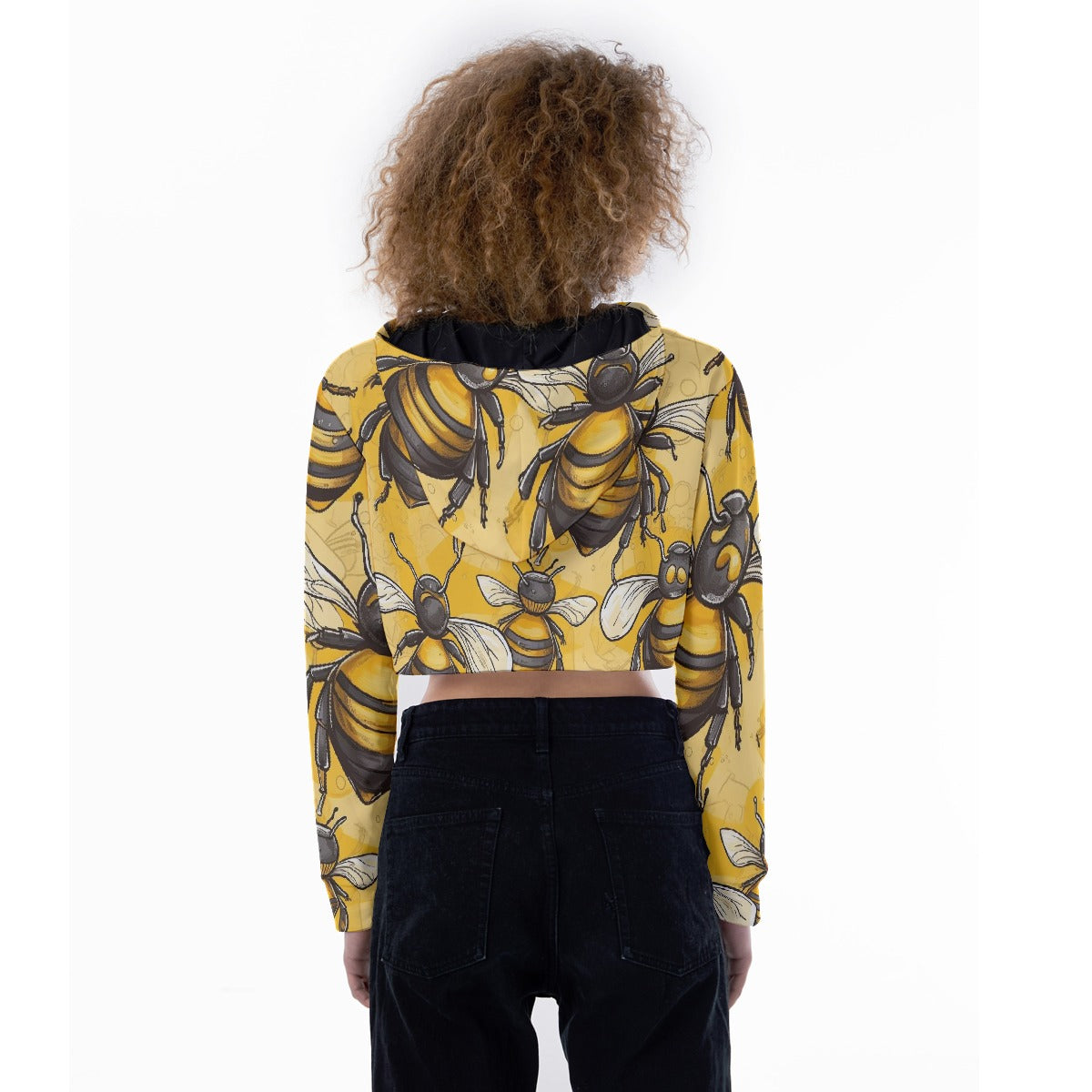 All-Over Print Women's Crop Top Hoodie