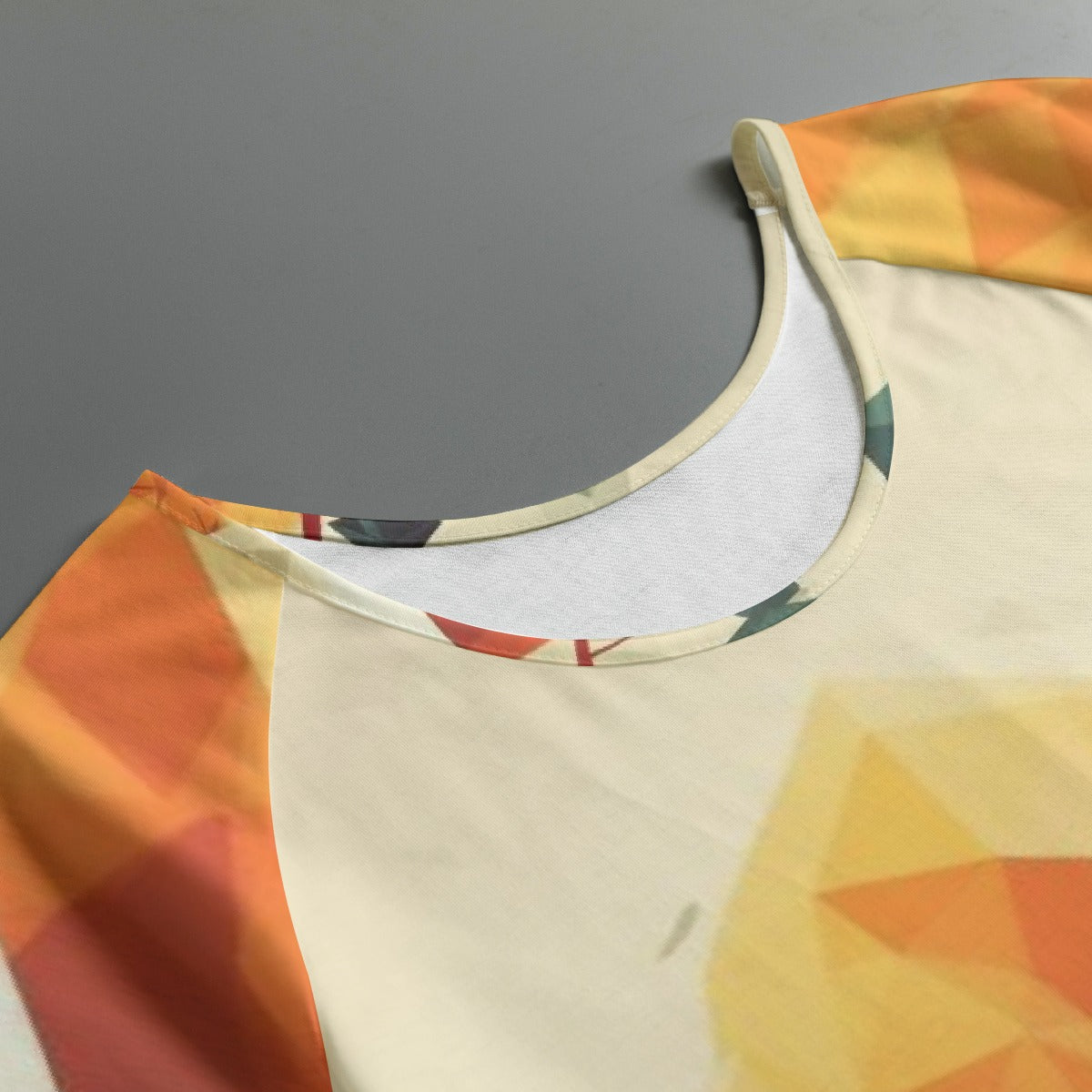All-Over Print Women's Round Neck T-shirt With Raglan Sleeve