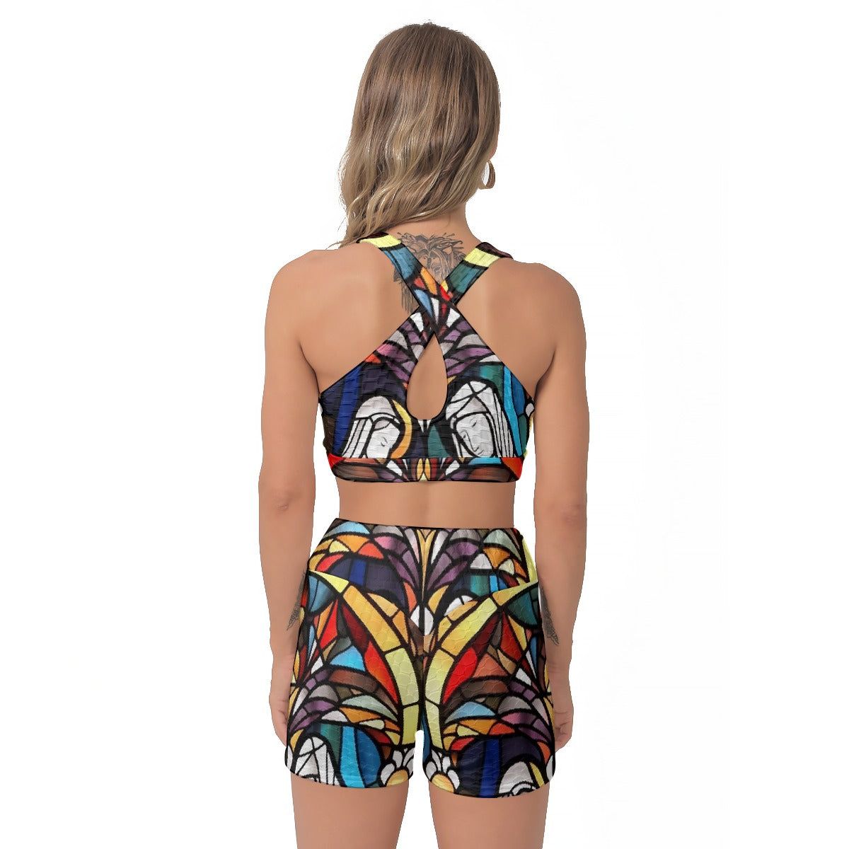 All-Over Print Women's Sports Bra Suit