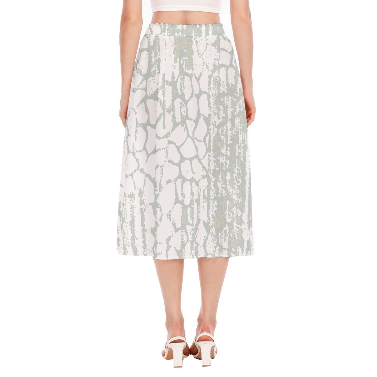 All-Over Print Women's Long Section Chiffon Skirt