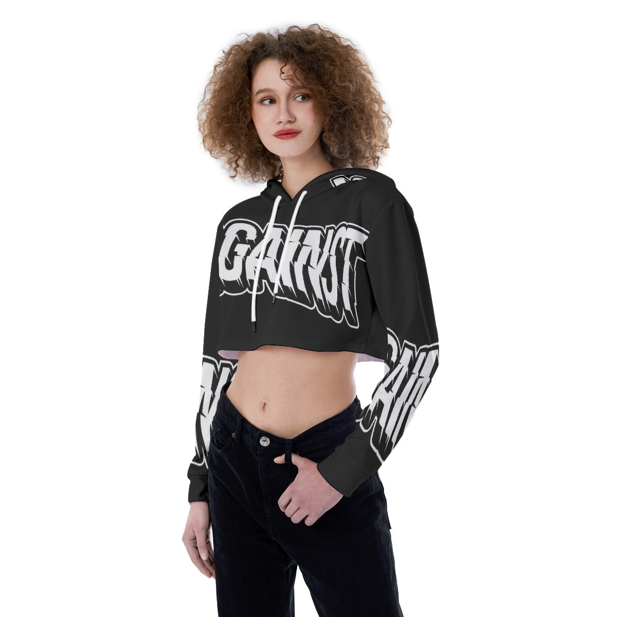 All-Over Print Women's Crop Top Hoodie
