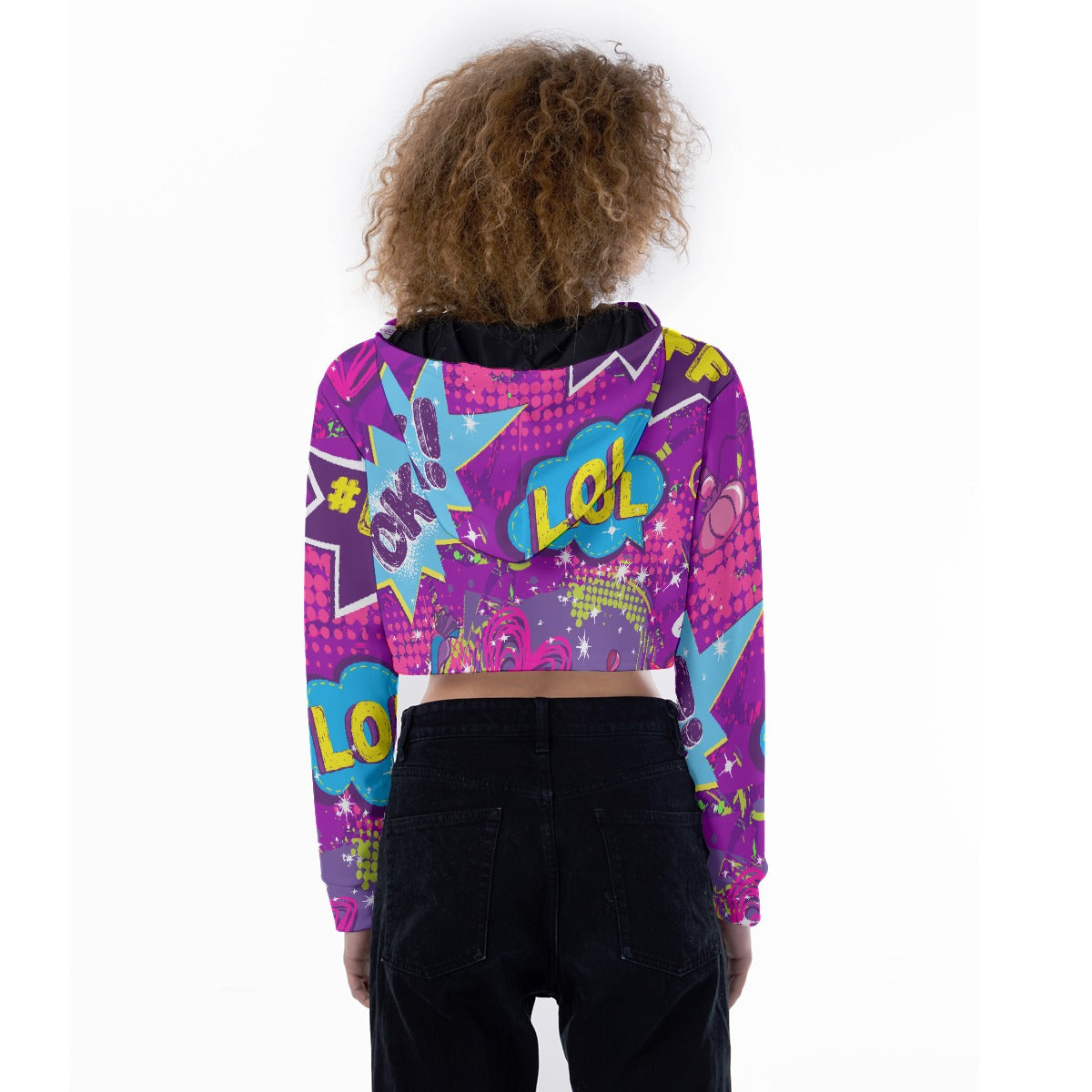 All-Over Print Women's Crop Top Hoodie