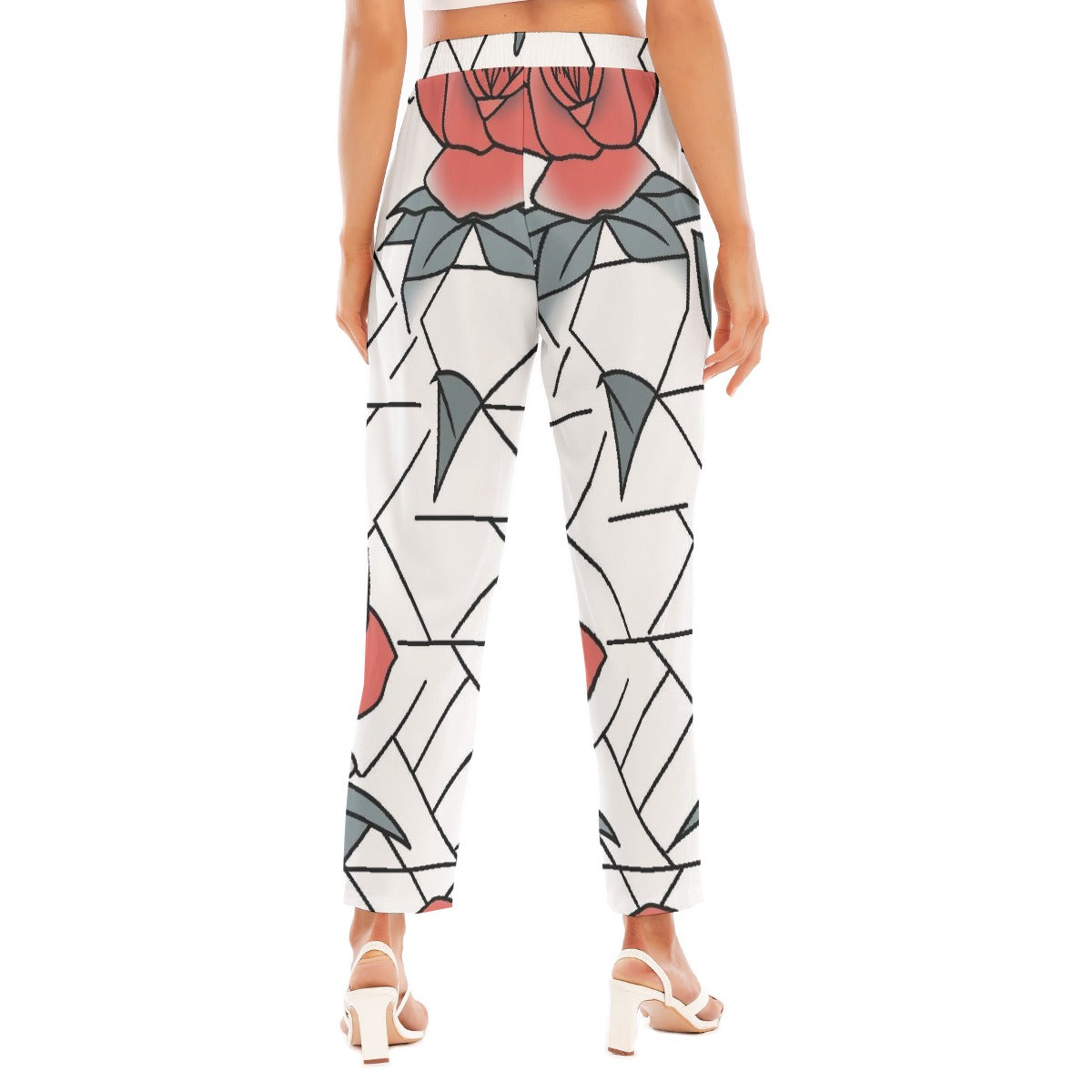 All-Over Print Women's Loose Straight-leg Pants